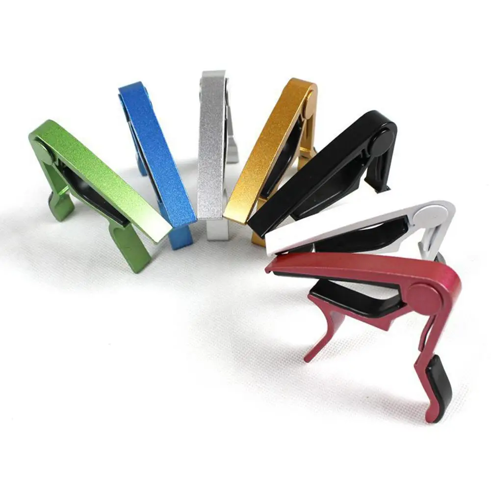 Metal Guitar Capo Quick Change Clamp Key Guitarra Acústica Capo para Tom Ajustando Dropship