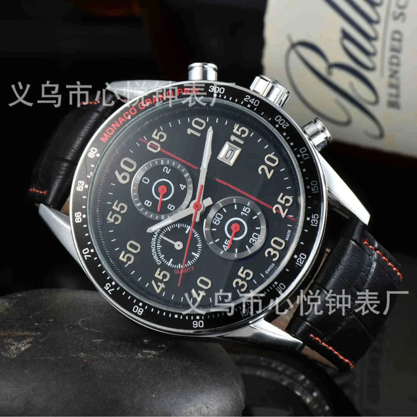 2025 New Luxury Sports Military Men Watch Waterproof Luminous Chronograph Leather Date Man Wristwatch Quartz Men's Watches