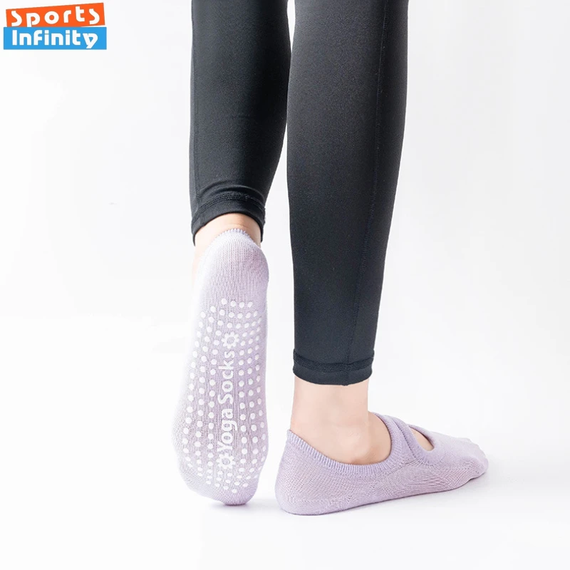 EU 35-42  Anti-Slip Fashion Backless Yoga Socks Women Professional Pilate Socks Indoor Dance Trampoline Fitness Sports Socks