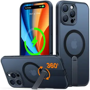360° skrytý kovový magnetický stojánek pro MagSafe iPhone 16 15 14 13 12 Pro Max Plus 16Pro 16Plus iPhone 16 Mag Safe kryt na telefon 10 nejlepší prodej MagSafe pro iPhone 14 Pro Max - №9