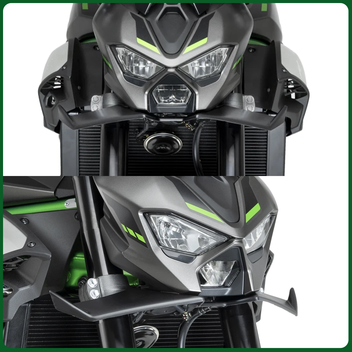 Spoiler anteriore per Kawasaki Z900 Z 900 SE Z900SE 2025 Labbro anteriore Downforce Aerodinamica Carenatura Winglet Kit Accessori moto
