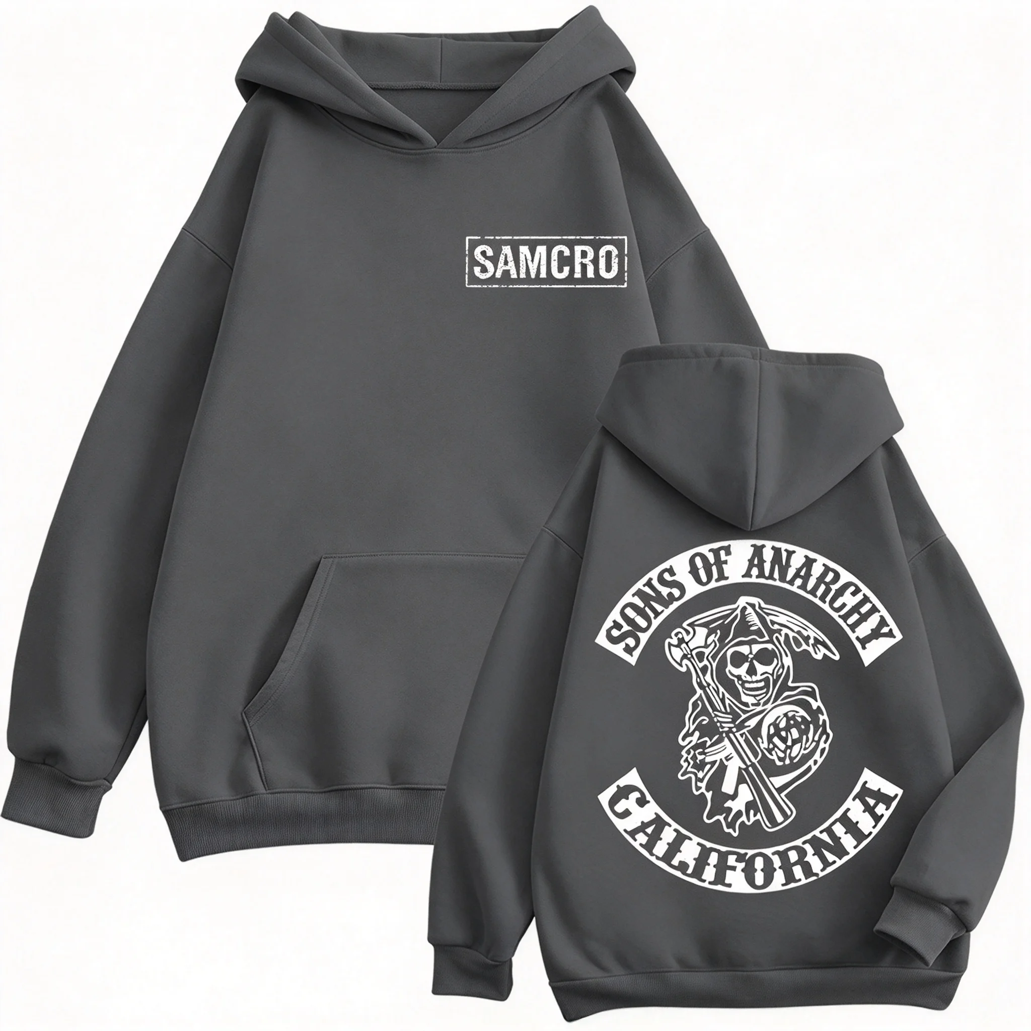 Sons of Anarchy Double Sided Print  Hoodie Men's Women Gothic Vintage Sweatshirt Casual Fashion Oversized Pullovers streetwear