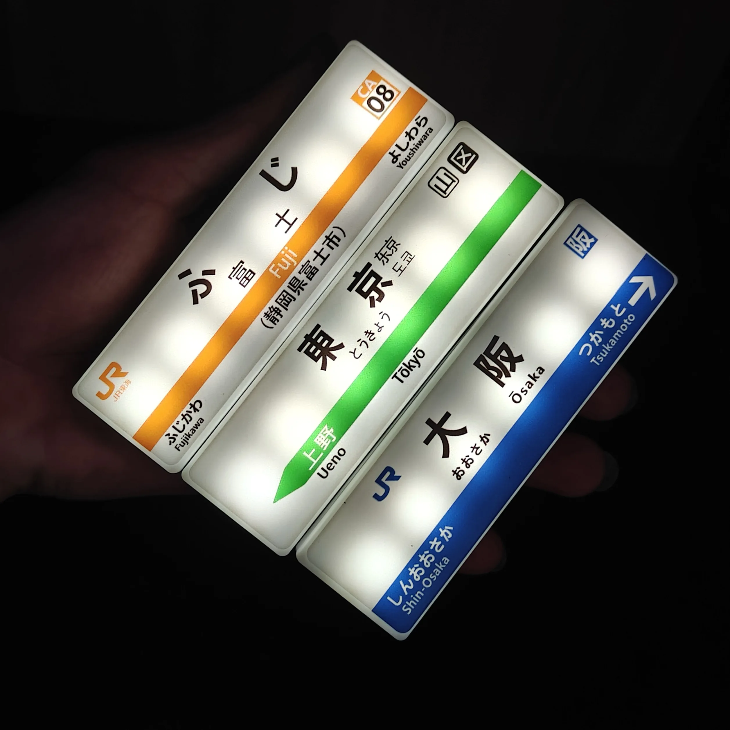 Tokyo Subway Line Fridge Magnets Creative Minimart Light Sign Display Board Osaka Magnetic Toy Luminous Light Box Plastic Charge view 5