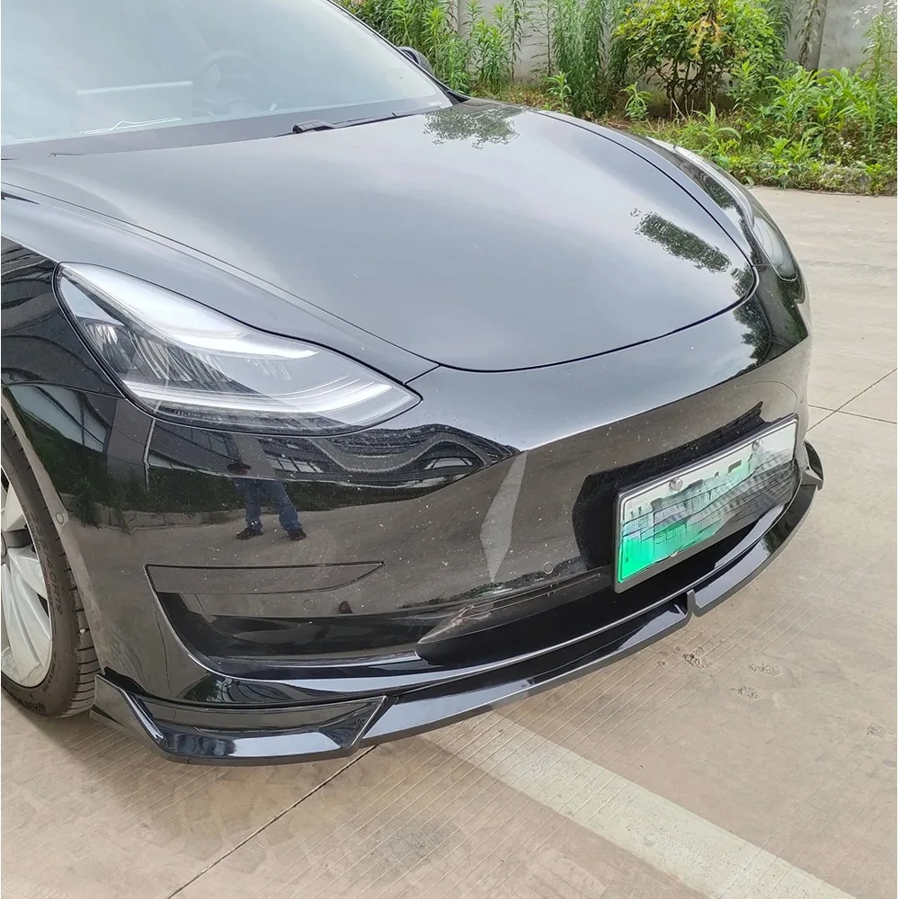 For Tesla Model 3 2016 2017 2018 2019 2020 2021 2022 2023 ABS Car Front Bumper Splitter Lip Diffuser Spoiler Guard Body Kits