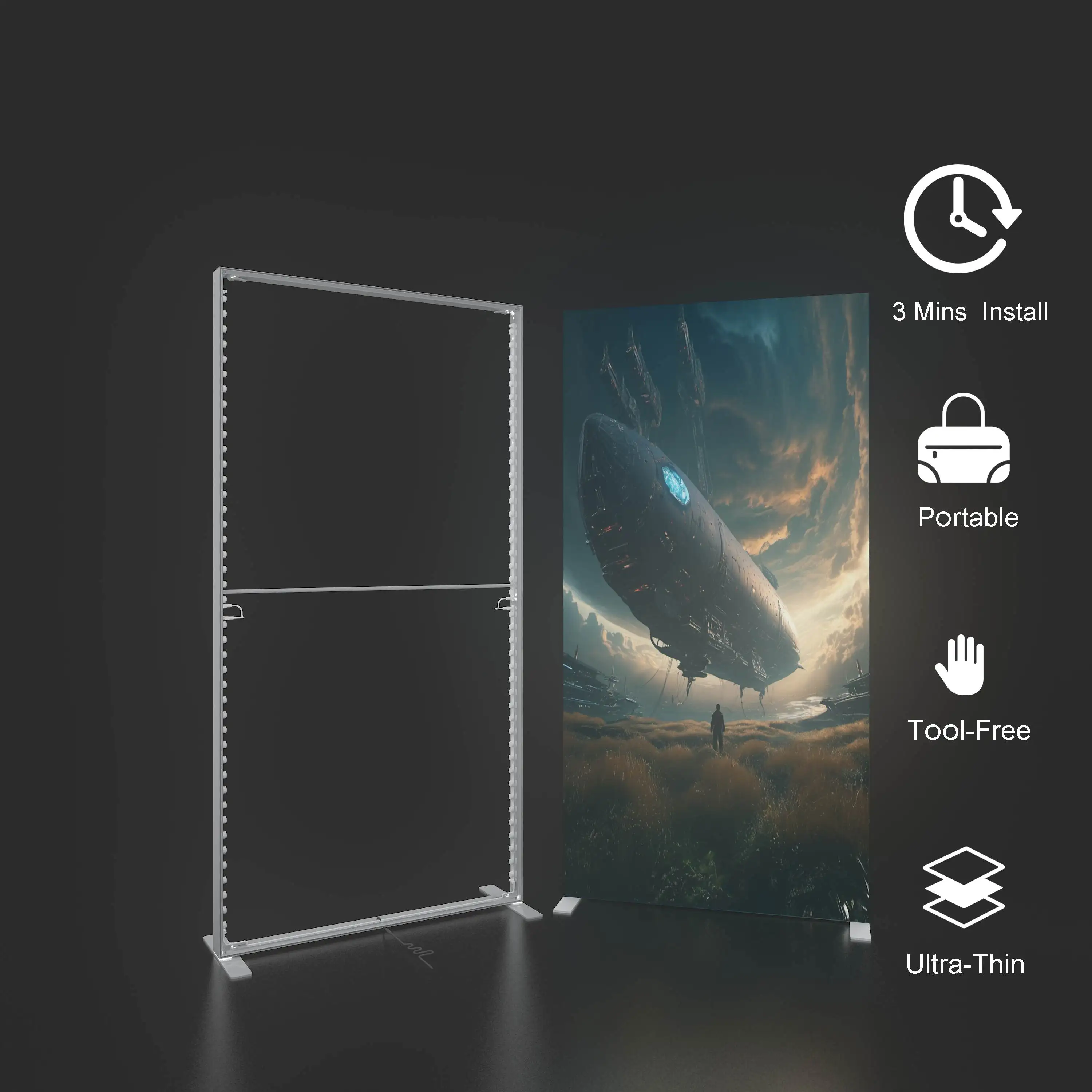 LED display board light box ultra-thin frameless advertising