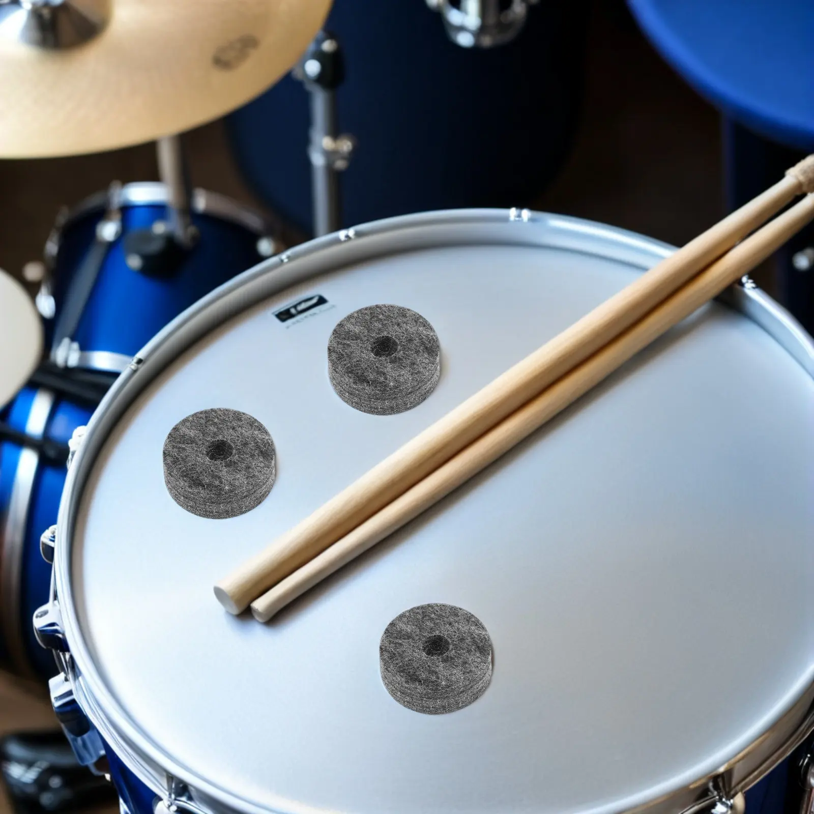 15Pcs Cymbal Stand Felts Thick Felt Washers Drum Accessory Kit Shock Absorption Noise Reduction Vibration Damping Drum Cymbal