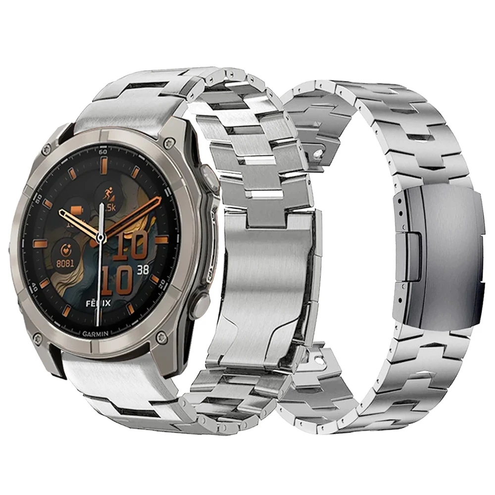 Quickfit Watch Strap 22mm 26mm For Garmin Fenix E 8 AMOLED 47/51mm 7 7X Pro 6 6X Sapphire 5 5X 3HR Titanium alloy Band Bracelets