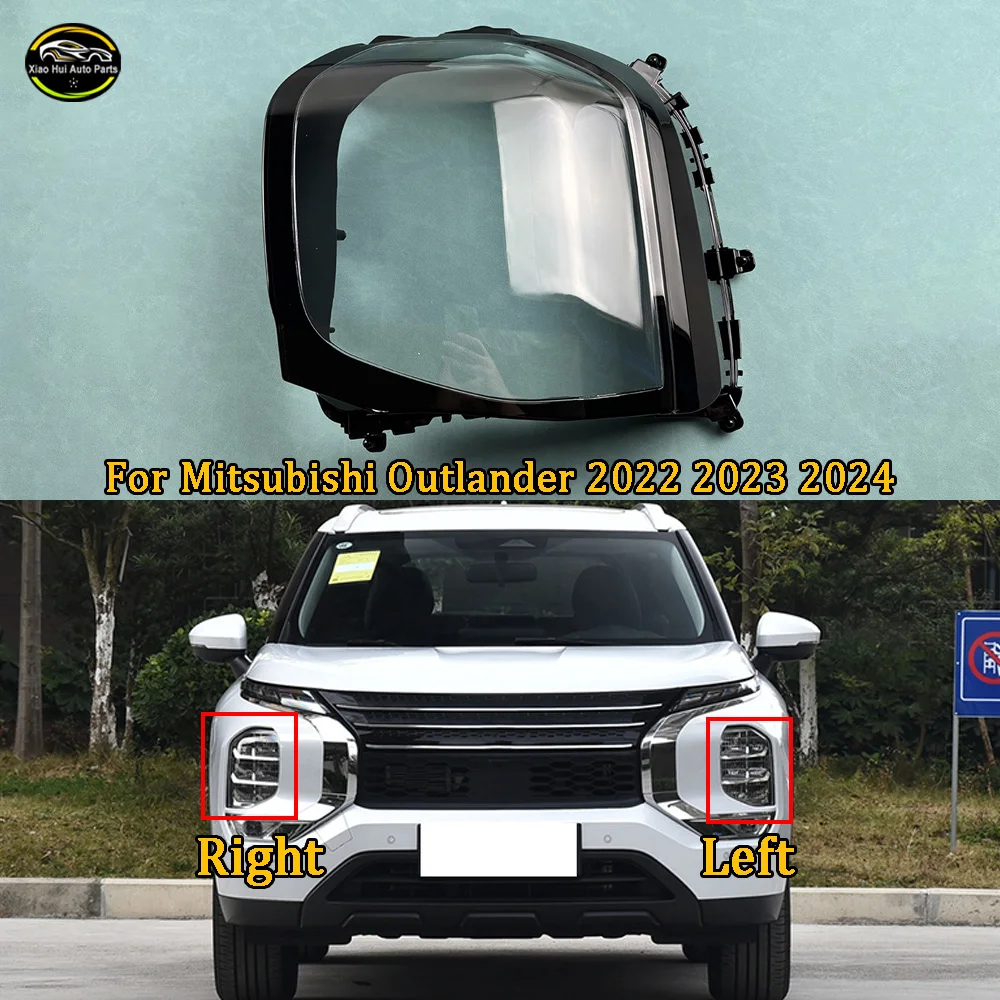 Headlights Cover 2022 2023 2024 For Mitsubishi Outlander Transparent Headlamp Shell Lens Replace Original Lampshade Plexiglass