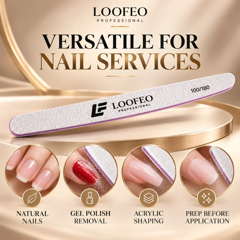 10PCS Knife Shaped Nail Files 100 180 Grit Double Sided Emery Boards 4mm Firm Core For Acrylic Gel Removal Shaping And Smoothing