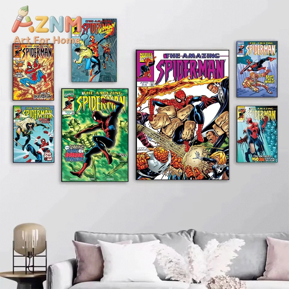 AZNM The Amazing Spider-Man The Good The Bad And The Survivor Comic Canvas Wall Art No Frame Superhero Print Poster Home Wall