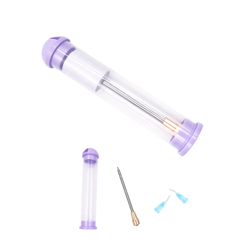 1PC Dental Lab 3 Way Air Water Syringe Spray Nozzles Tips Tube With 100 Pcs Irrigation Bent Needle Tips For Teeth Whitening