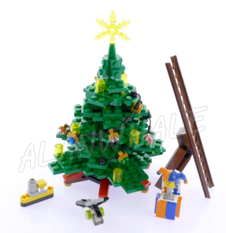 945 قطعة خبير إبداعي لقرية الشتاء متجر ألعاب شجرة عيد الميلاد مقعد خشبي 36002 مجموعات مكعبات البناء متوافقة مع النموذج