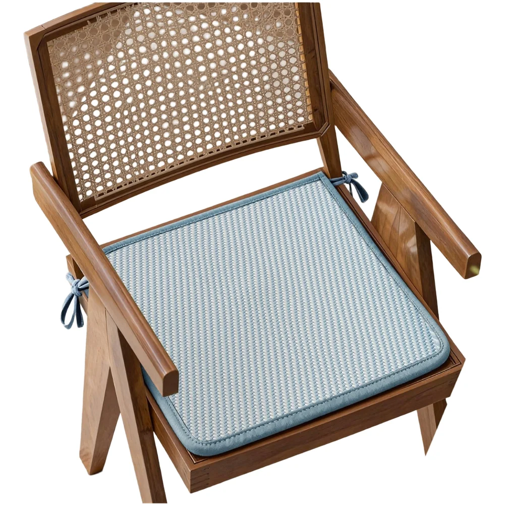 Cooling Breathable Seat Mat PE Rattan Woven for Car and Office Use Anti Slip Silicone Backing 40x40cm Green to Black Options
