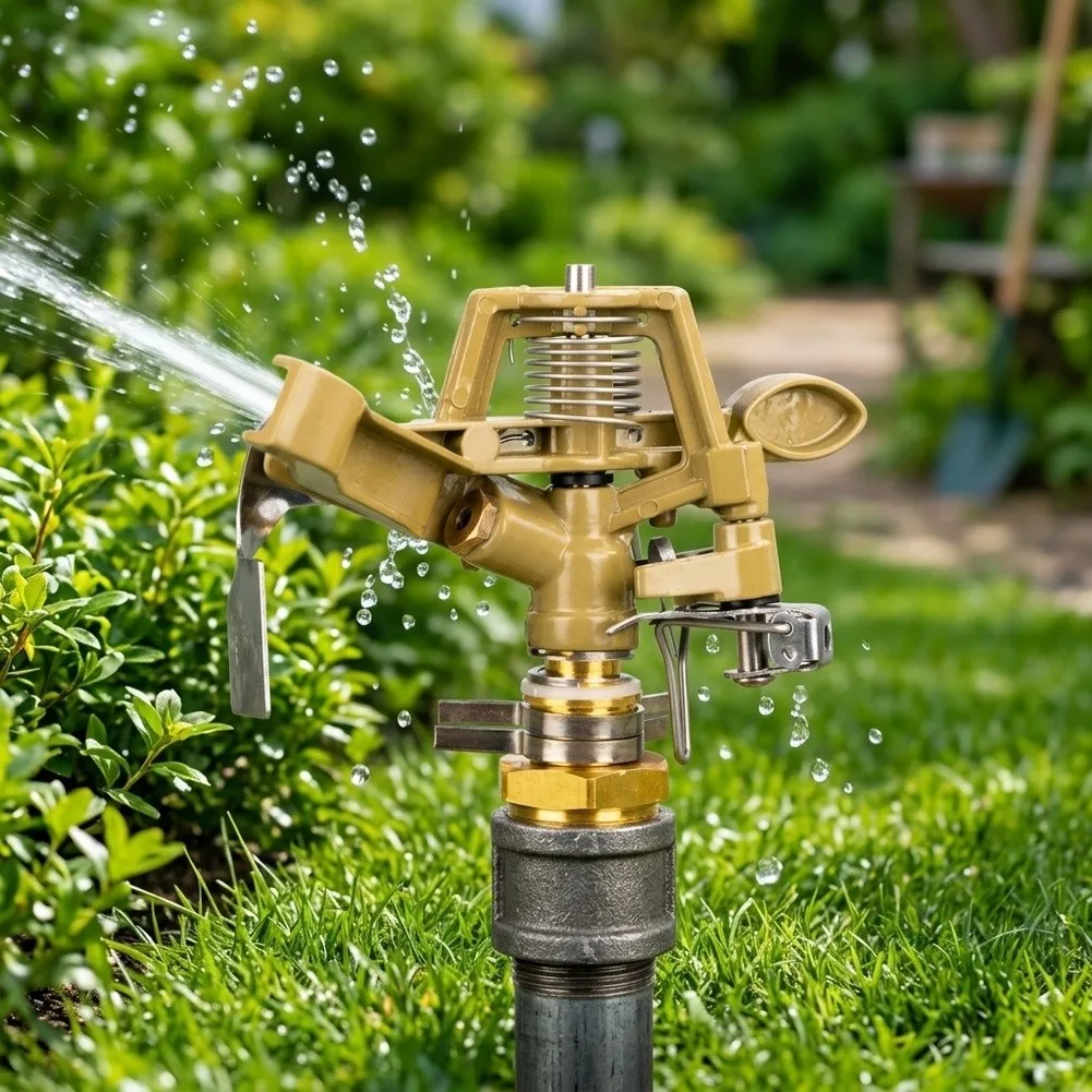 360 Degree Irrigator Alloy Swing Sprinkler Aluminum Alloy Construction Spray Range External Thread Connection 360