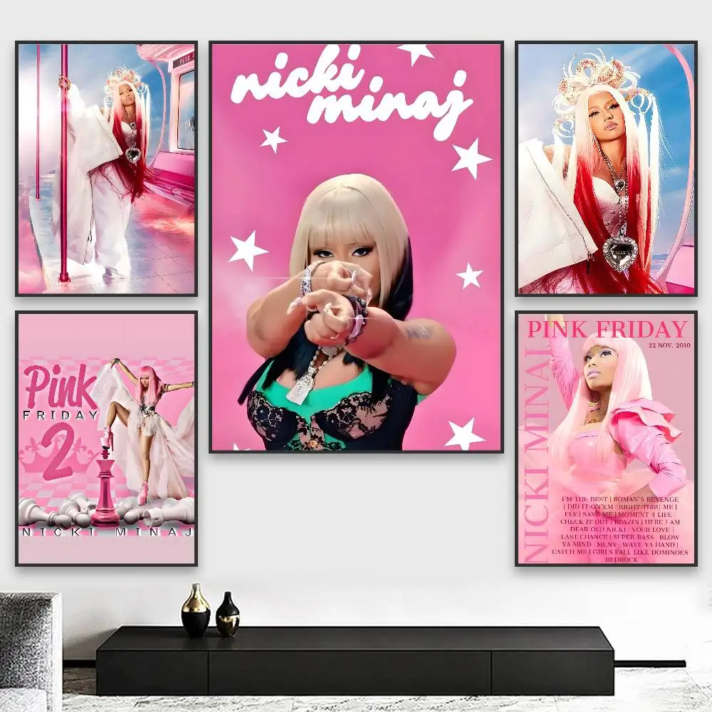 ملصق Nicki M-Minaj وردي الجمعة 2 عالي الدقة جدار لاصق مقاوم للماء لغرفة المعيشة المنزلية وغرفة النوم والديكور الجمالي #3
