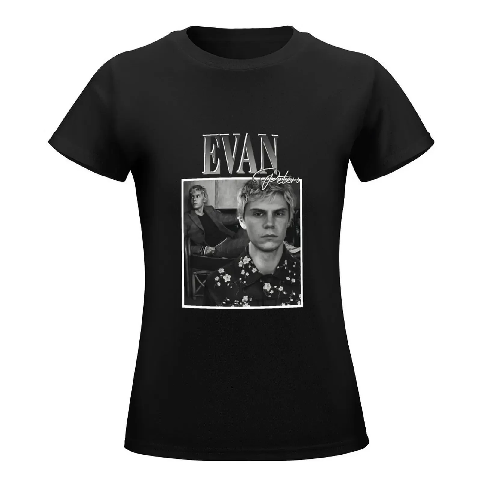 Day Gift For Evan Peters Gifts For Movie Fans T-Shirt aesthetic clothes summer tops plus size tops T-shirt Women