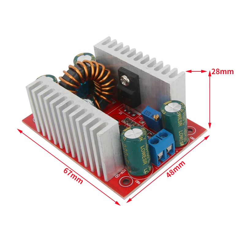 DC 400W 15A Step-up Boost Converter Constant Current Power Supply LED Driver 8.5-50V to 10-60V Voltage Charger Step Up Module