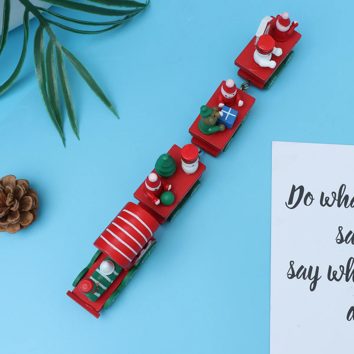 

Christmas Decoration Wooden Mini Train Gift Home Party Kindergarten Christmas Tree Ornament Pendant Ornament