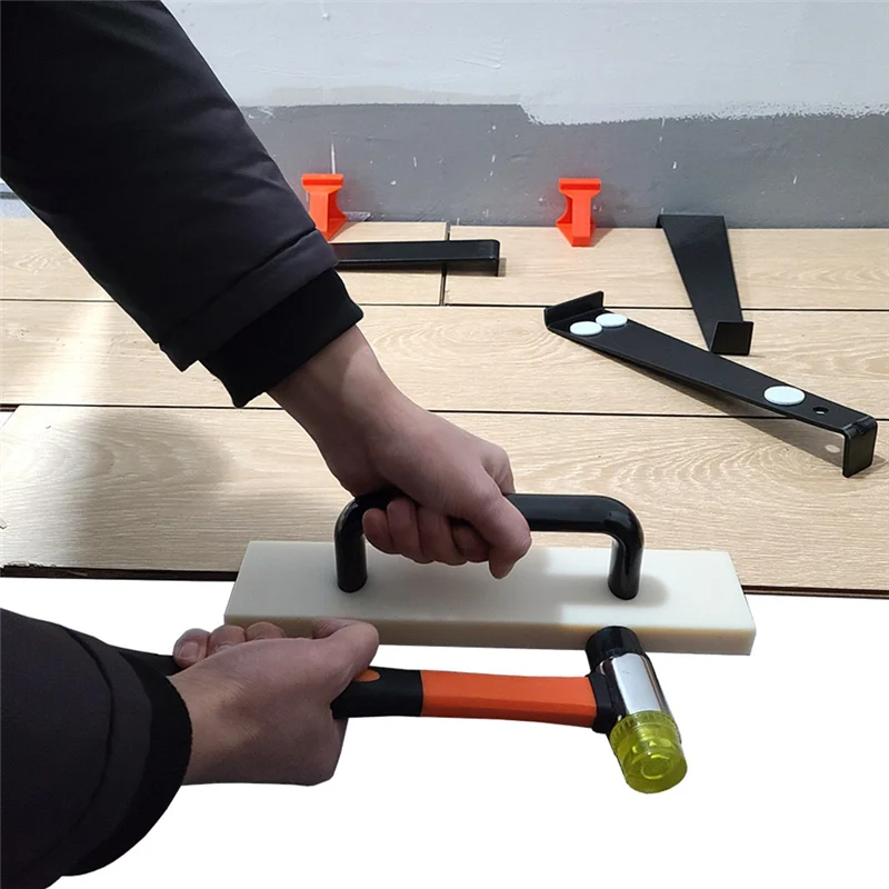 J1UL1N Tapping Block For Vinyl Plank Flooring Install Flooring Tapping Block With Big Handle Lengthen Floor Tools