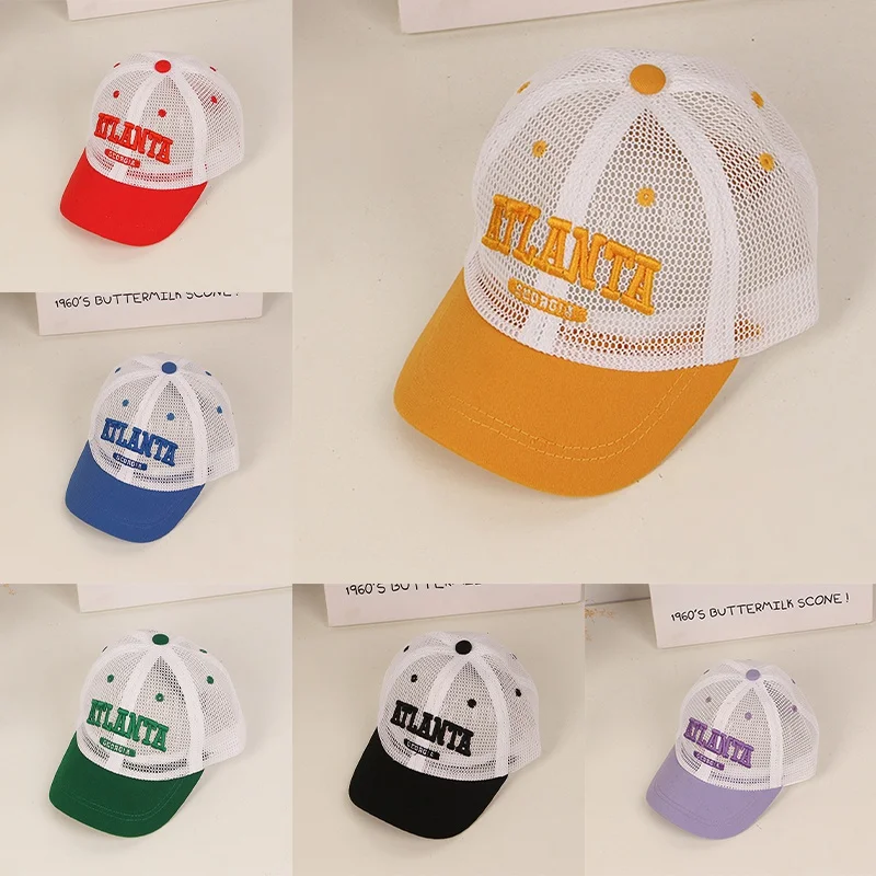 

Summer Children Boys Girls Hat Sunshade Baseball Hat Superior Cotton Fabric Wide Hat Brim Design