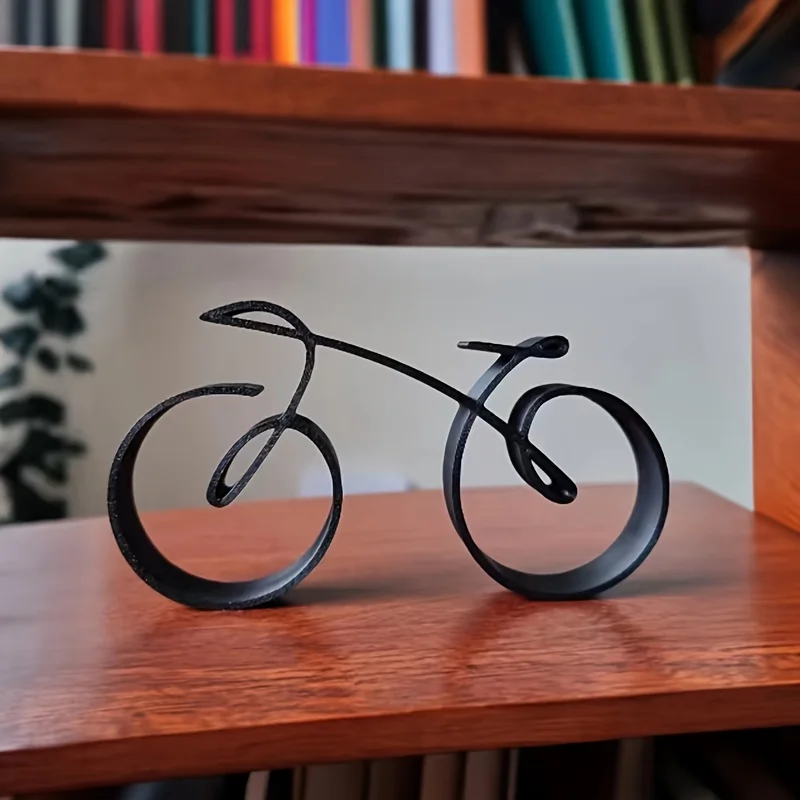 1pc Abstract Bicycle Sculpture - Elegant Desk Decoration, Perfect Room Décor