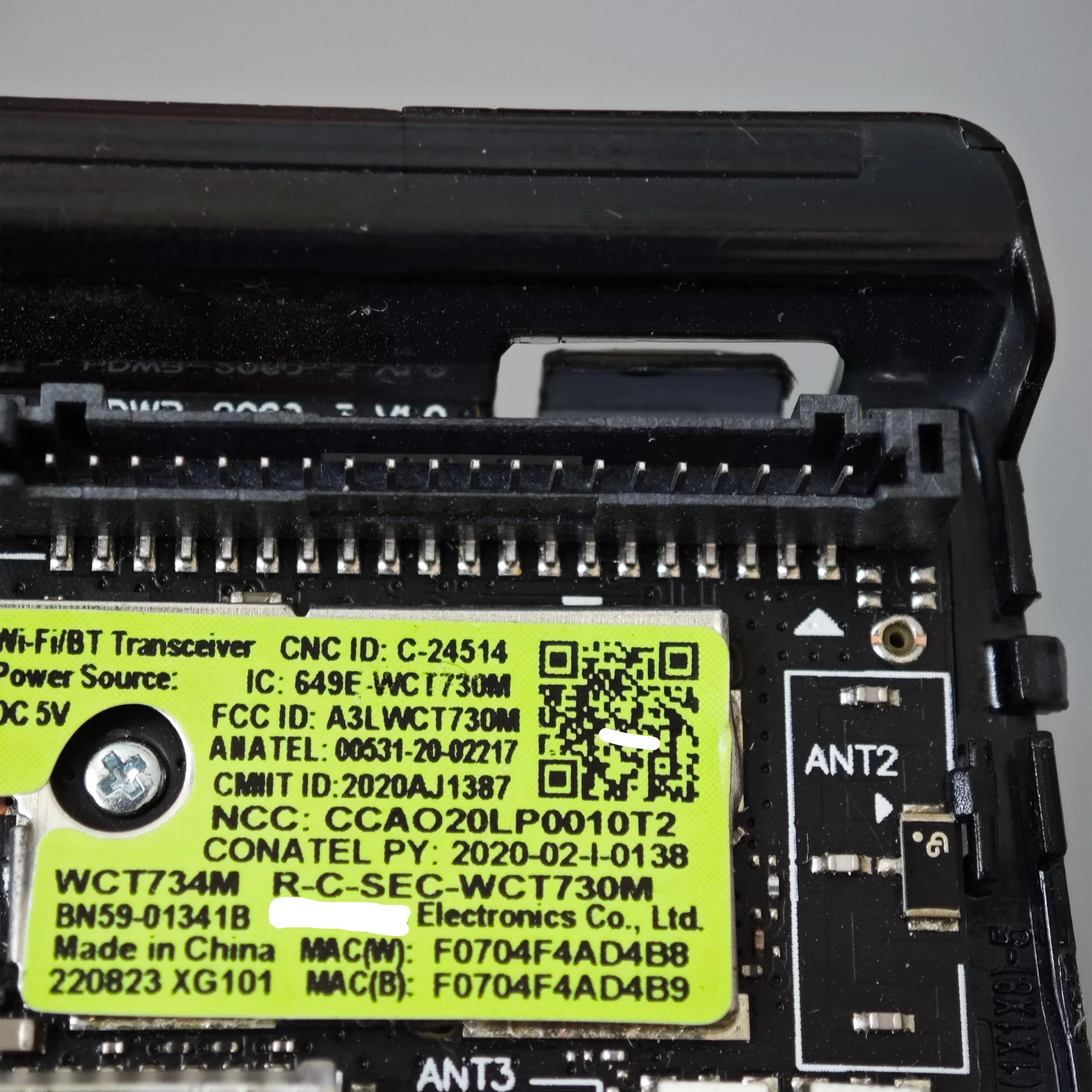 BN59-01341B WCT730M BN64-04333B 와이파이 및 블루투스 무선 모듈, 삼성 TV UN55TU7000 UN65TU7000 UN82TU700D 호환