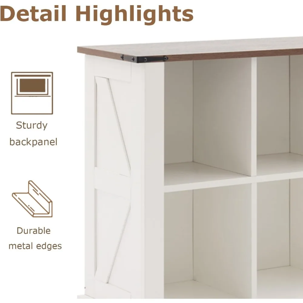 8 Cube Storage Organizer With LED Lights, Wooden Bookcase With Storage, Modern Cube Shelf For Living Room, Bedroom, Home Office