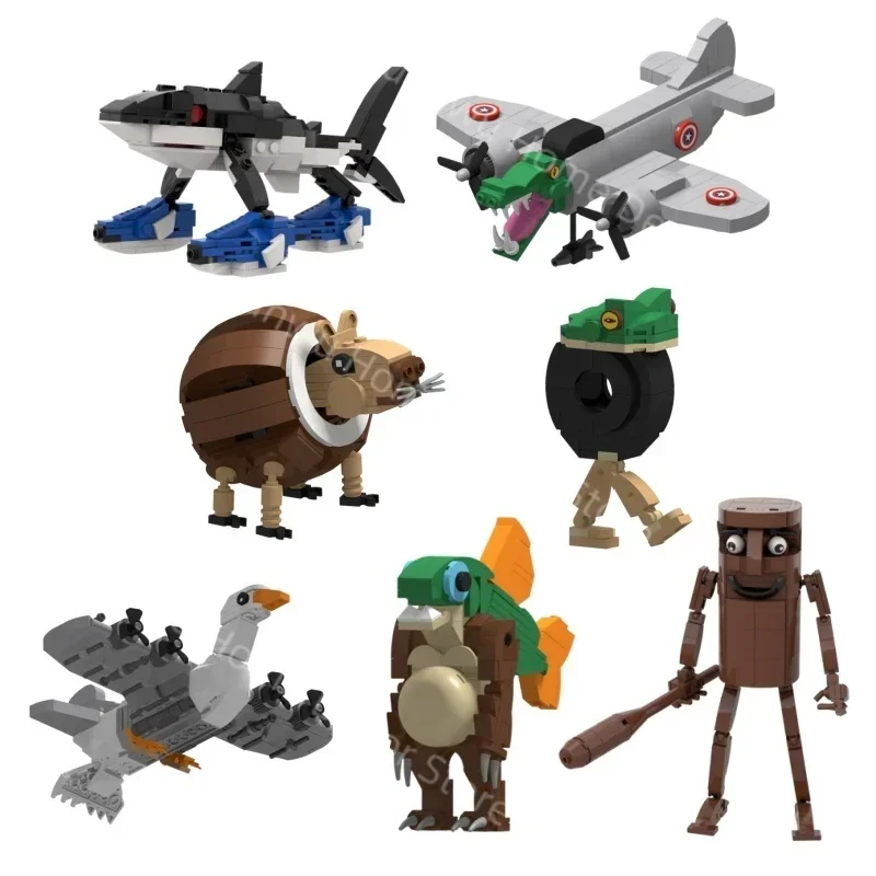 الإيطالية Brainrot Tralalero Tralala اللبنات تونغ تونغ صحور عمل أرقام جامع تمثال الطوب دمية لعبة هدايا الاطفال