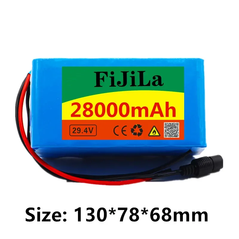 Nuova Batterie 24V 28Ah 7S3P 18650 29.4 v 28000mAh BMS pour vélo électrique/batterie agli ioni di litio + caricatore 29.4 V 2A