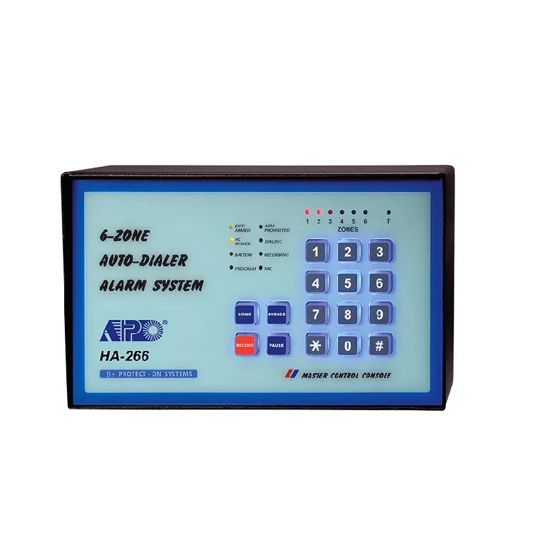 Wired Alarm System Home Security 6-Zone Mini Size Smart Burglar Alarm System with Auto-Dialer