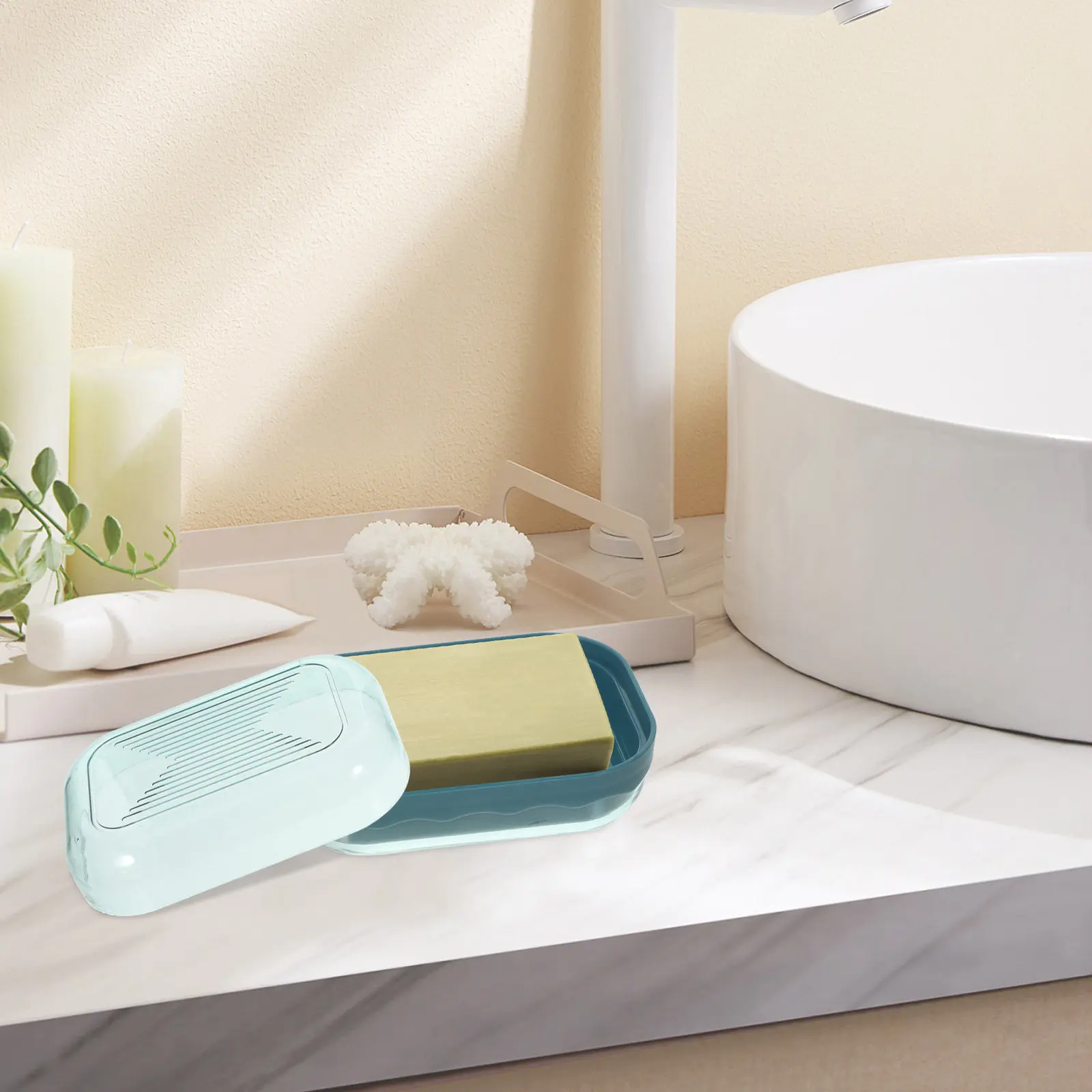 

Набор из 3-х портативных контейнеров для мыла с крышками, компактный органайзер для ванной комнаты, дорожный держатель для мыла, принадлежности для ванной.