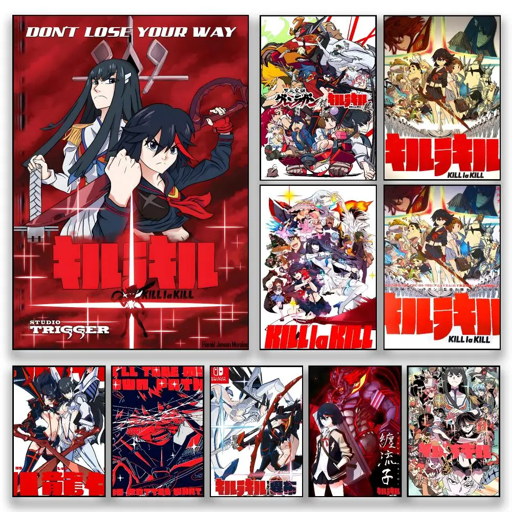 Anime K-Kill la Kill Japanese Manga Fantasy Action Poster HD Wall Decor for Bedroom Living Room Dorm Bar Cafe Gift