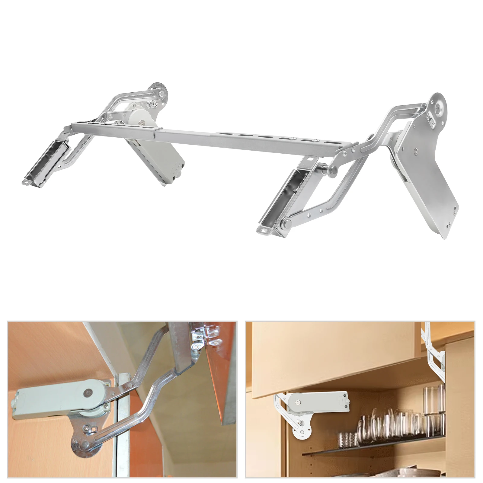 

Iron Hydraulic Buffer Cabinet Door Hinges Adjustable Mounting Hinges Arm Mechanism Hinges