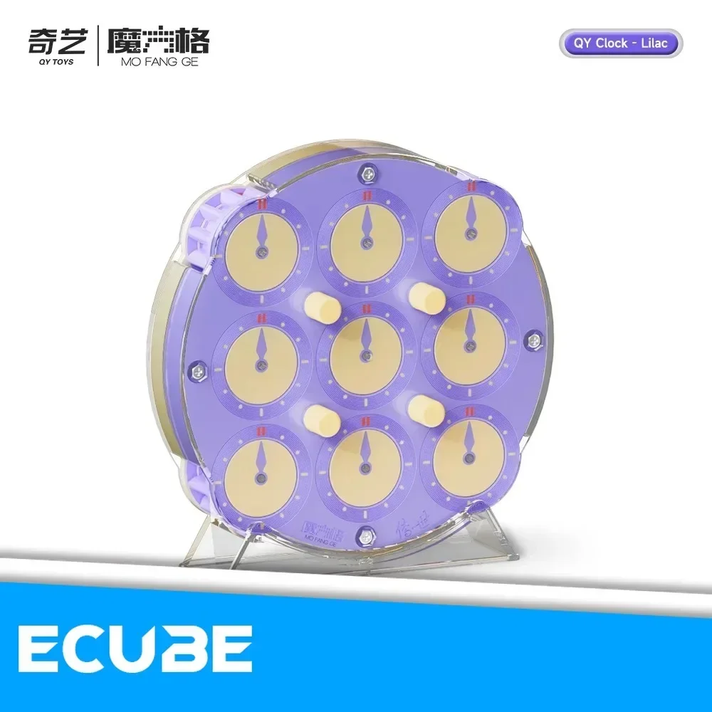 [ECube] QiYi ساعة لغز المغناطيسي Chuanshi المهنية سرعة مكعب لغز المكعب السحري أسود أبيض أخضر أزرق أرجواني شفاف