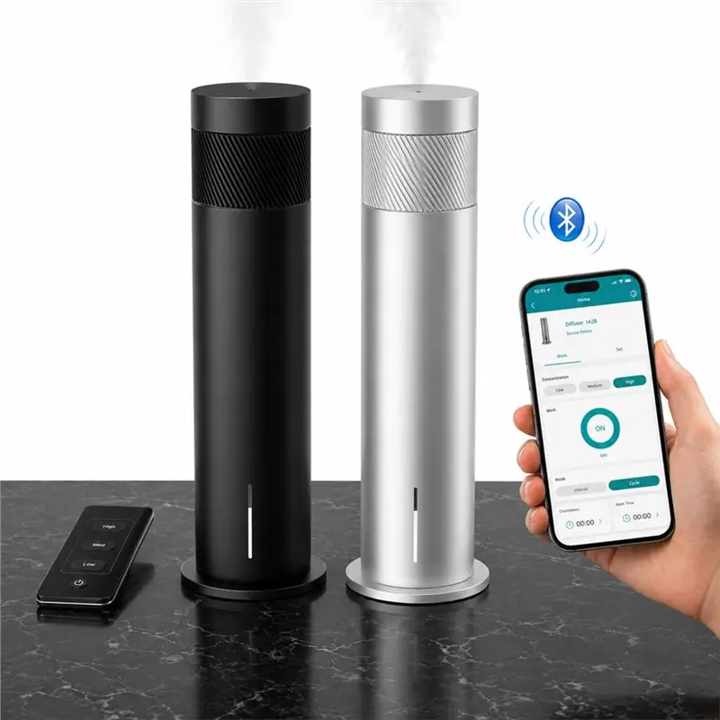 [Todaysell】 Professional Electric Essential Oil Diffuser Bluetooth Remote Control Aroma Diffuser For Home Hotel EU Plug