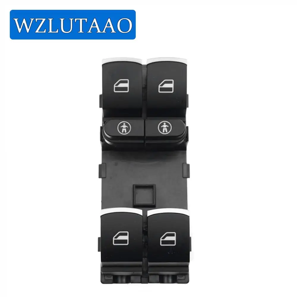 Chrome Master Power Window Switch Button 7P6959857 7P6 959 857 For VW Touareg Sharan Touran Seat Alhambra 2011-2016