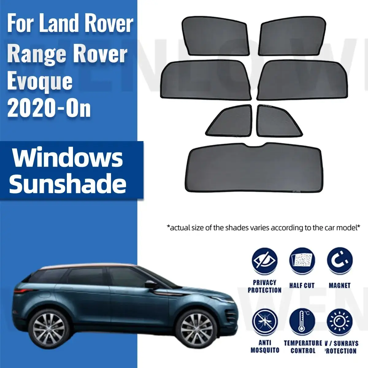 For Land Rover Range Rover Evoque 2020 2021 2022 2023 Car Window Sunshade Uv Protection Auto Curtain Sun Shade Visor Net Mesh