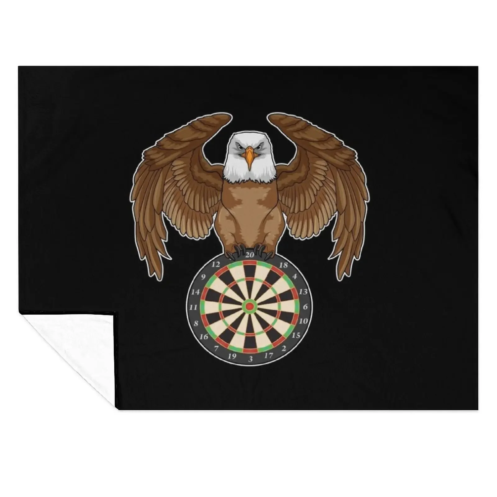 

Eagle at Darts with Dartboard Throw Blanket Soft Big Decoratives for winter Bed linens Blankets