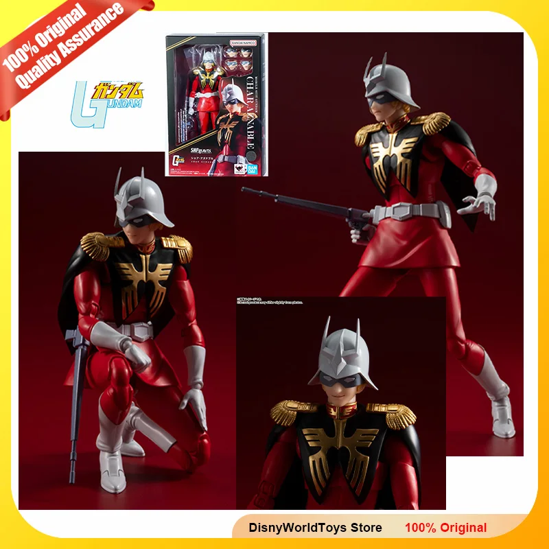 

100% Original Anime Figure Bandai S.H.Figuarts Shf Char Aznable Mobile Suit The Red Comet Ace Pilot Genuine In Stock Model Toys