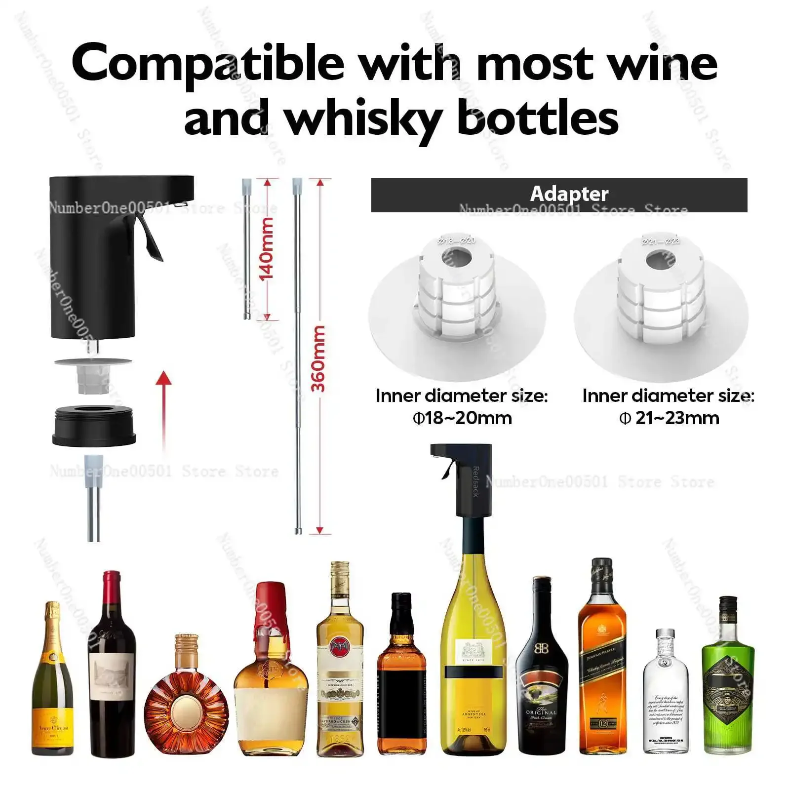 Portable Mini Electric Wine Extractor, Decanter, Pouring Device, Electric Decanter