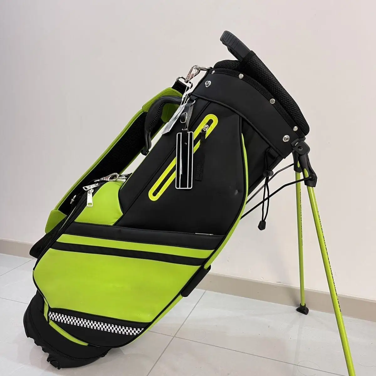 Multifunction Golf Stand Bag High Quality Fashion Outdoor Sports Bag Large Capacity Women Men Portable Bracket Bag,Green,White