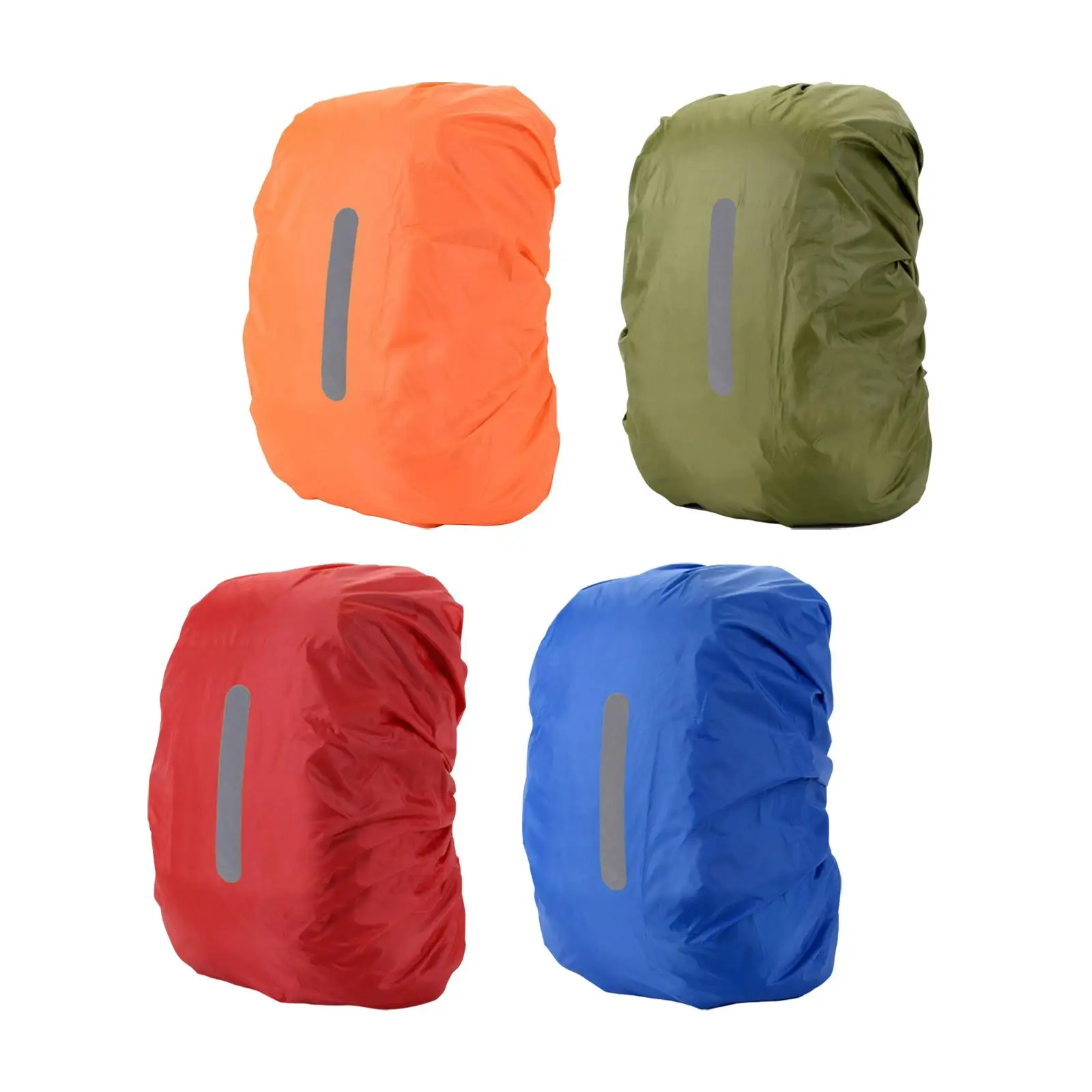 Portable Waterproof Backpack Cover Rain Shield for Outdoor Travel Cycling Hiking Reflective Strip Lightweight Rucksack