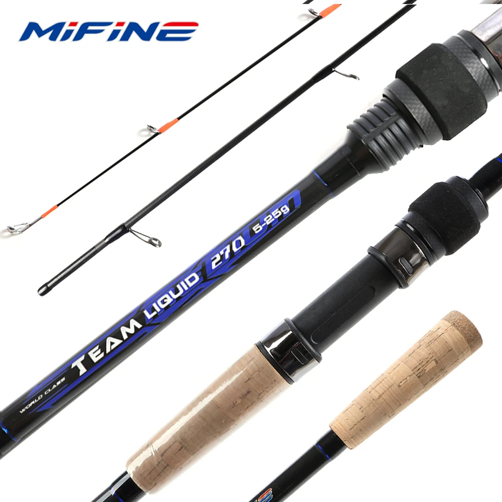 

MIFINE TEAM LIQUID Travel Pole High Carbon Spinning Fishing Rod 5-25g 2.05/2.35/2.6M Medium Fast MH Transport Pole for Travel