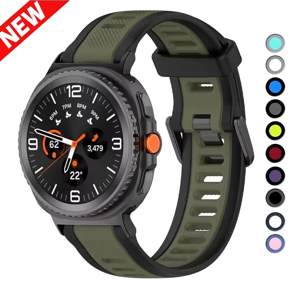 حزام رياضي لساعة سامسونج جالاكسي الترا 2 47 مللي متر حزام ساعة سيليكون لساعة جالاكسي 8 40 مللي متر 44 مللي متر 8 كلاسيكي 46 مللي متر ملحقات #1