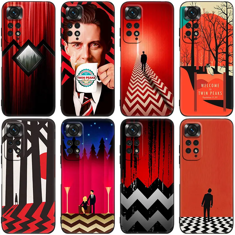 Welcome To Twin Peaks Black Phone Case For Xiaomi Redmi Note 12 + 11 11S 11T 11E 10 10T 5G 10S 9S 9 8T 7 6 Pro Silicone Cover