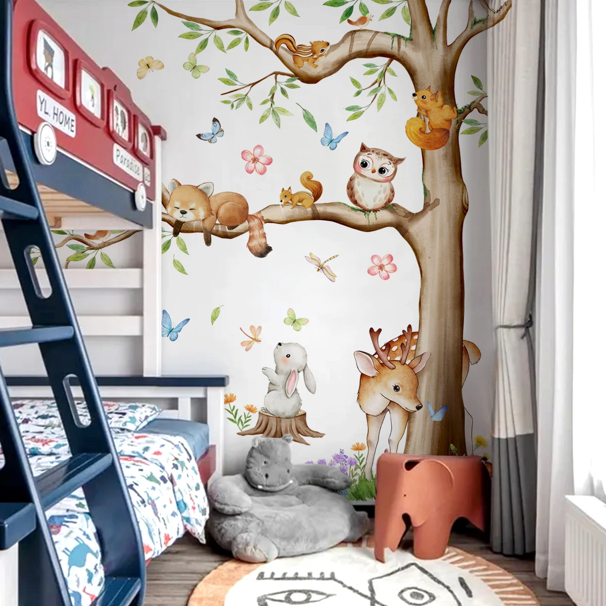Naklejka ścienna do pokoju dzi – Baby Nursery Jungle Animals recenzja i cena