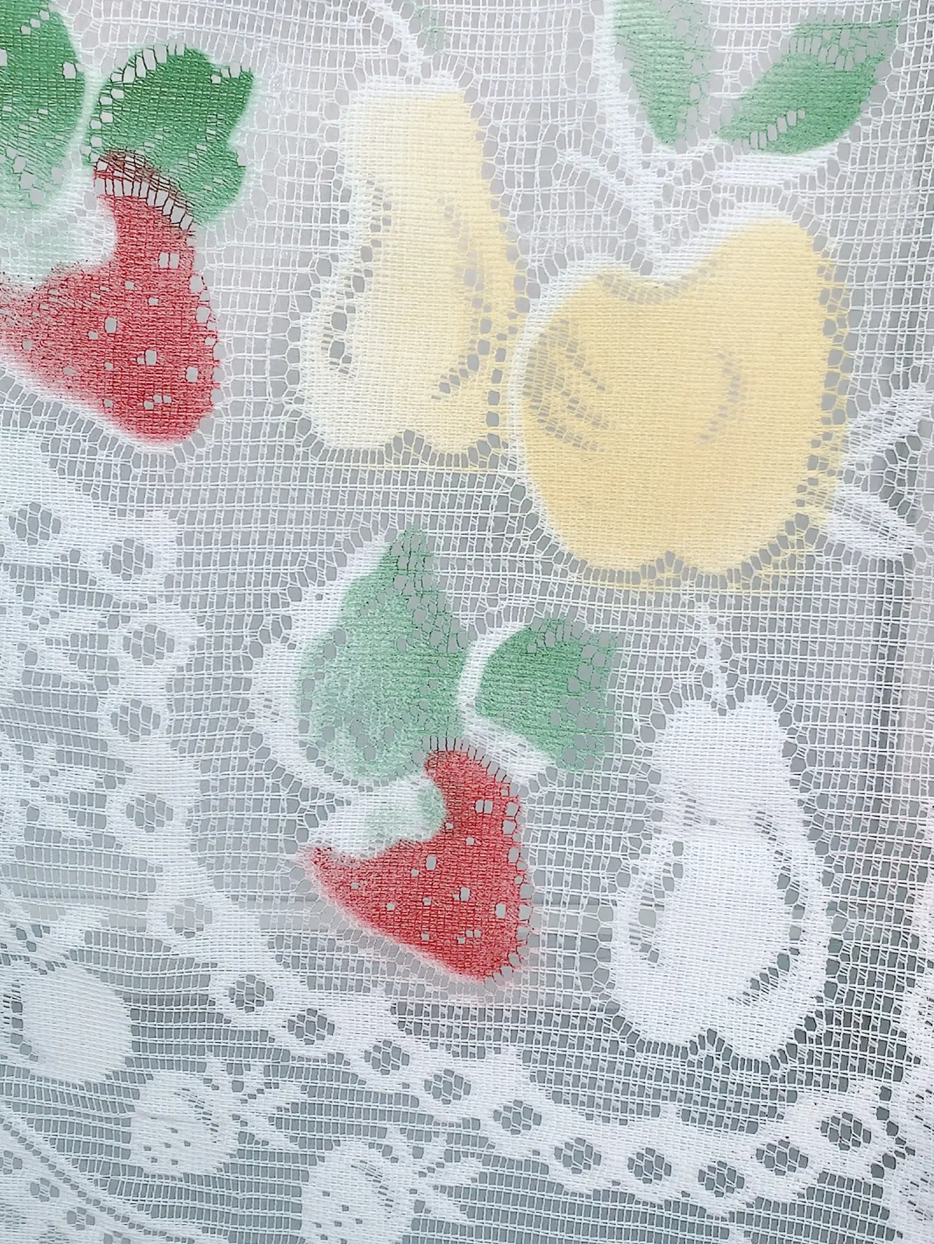 カラフルなフルーツレースのカーテン,窓の装飾,キッチン,リビングルーム,ベッドルーム,休暇,パーティー