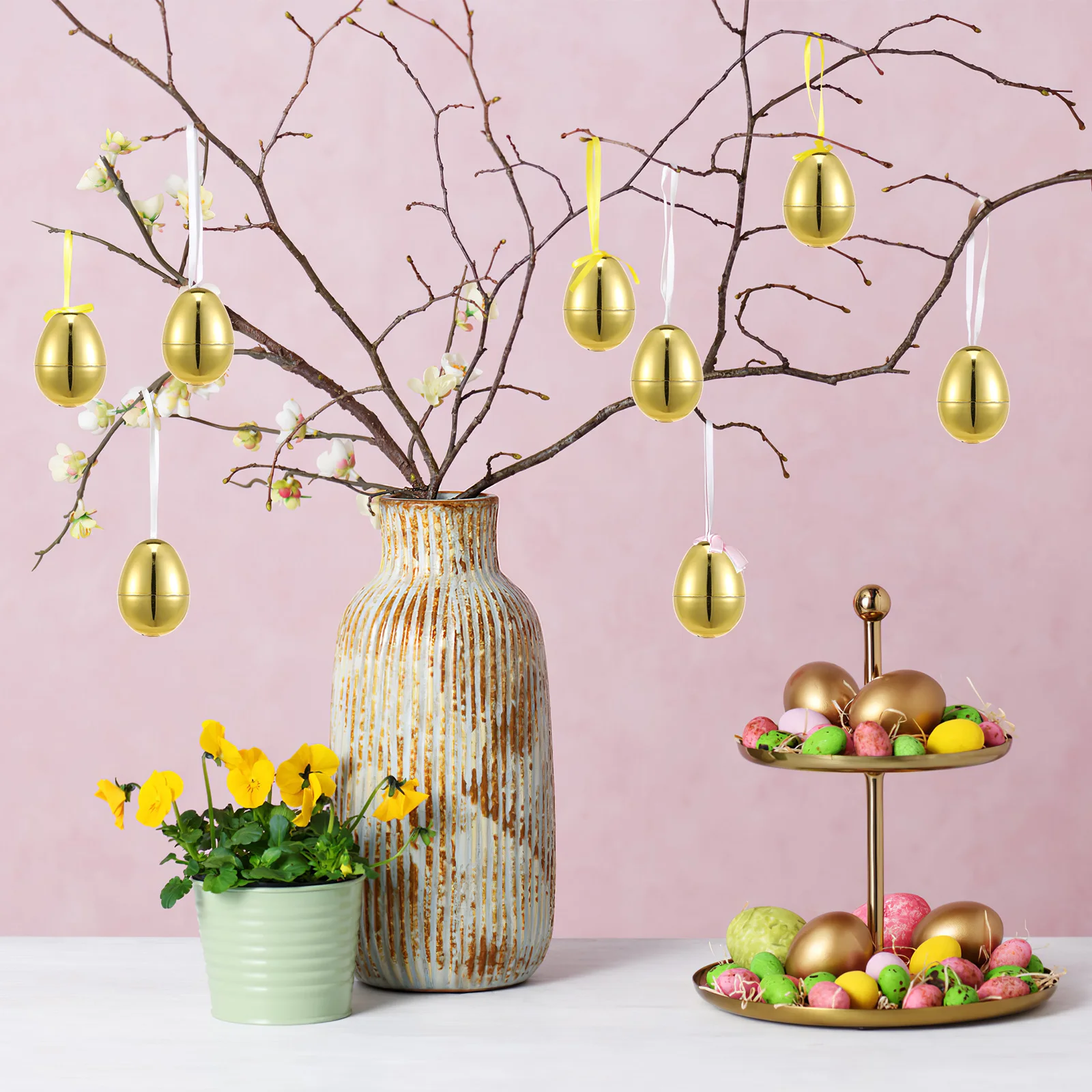 

20Pcs Easter Plastic Fillable Eggs Refillable Candy Gift Boxes Egg Shape Decorative Easter Party Favor Supplies and Gift Boxes