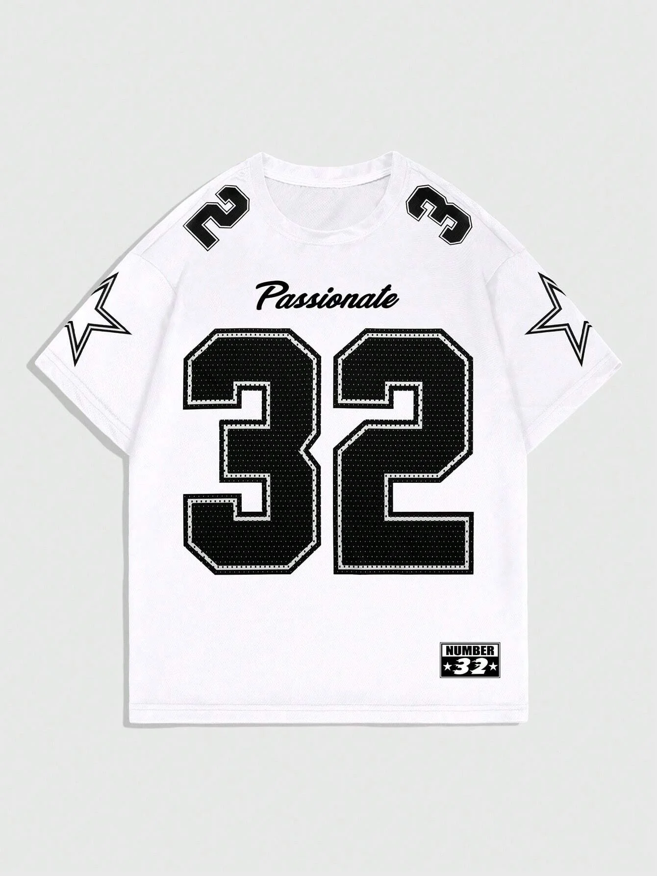 

Men's Summer Casual Letter Printed Round Neck Short Sleeve Football Shirt Style T-shirt Pattern T-shirt