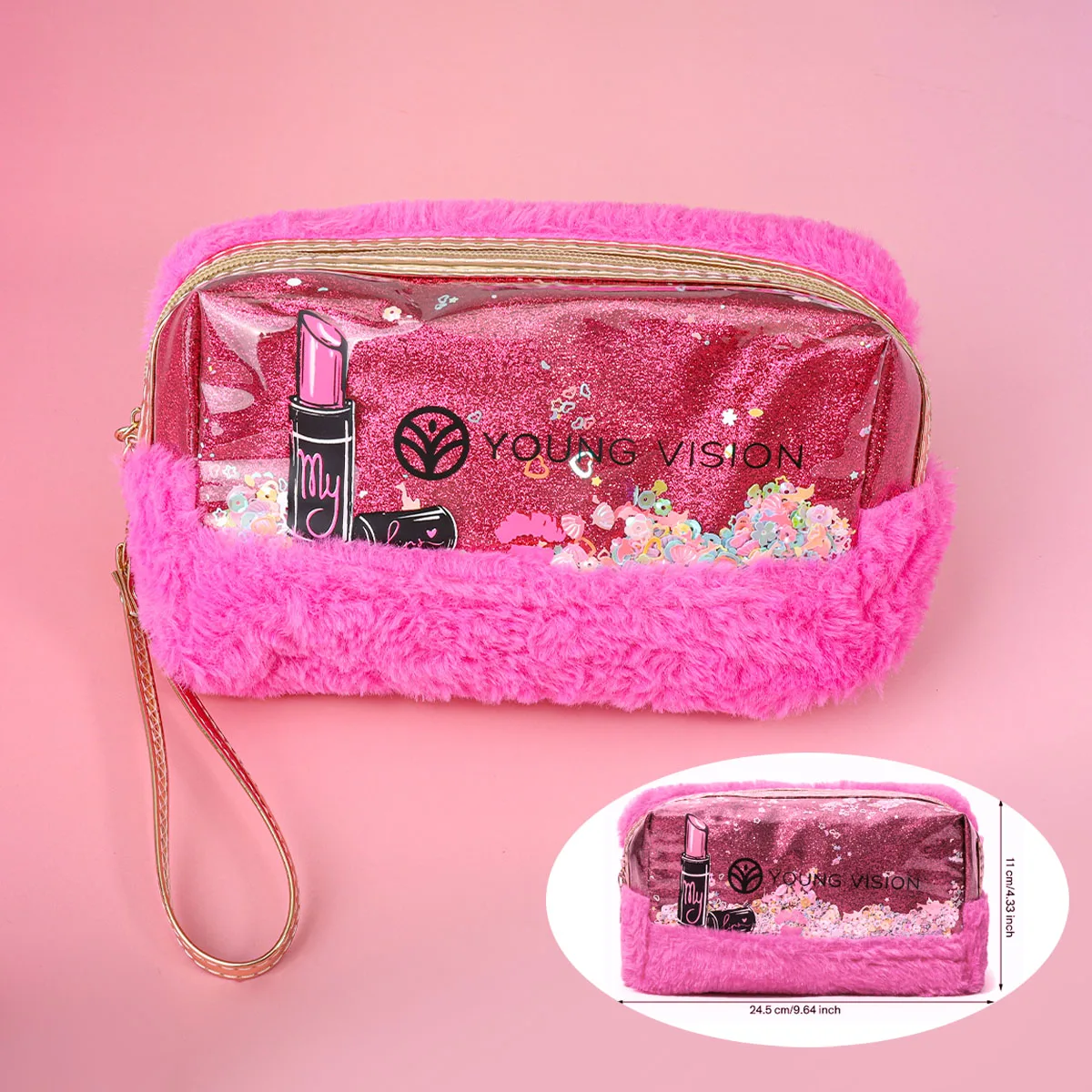 يونغ فيجن 6 ألوان متوفرة لؤلؤية مع فلاش ليس من السهل أن تسقط درجة حرارة اللون تغيير أحمر الشفاه لون ظلال العيون #6